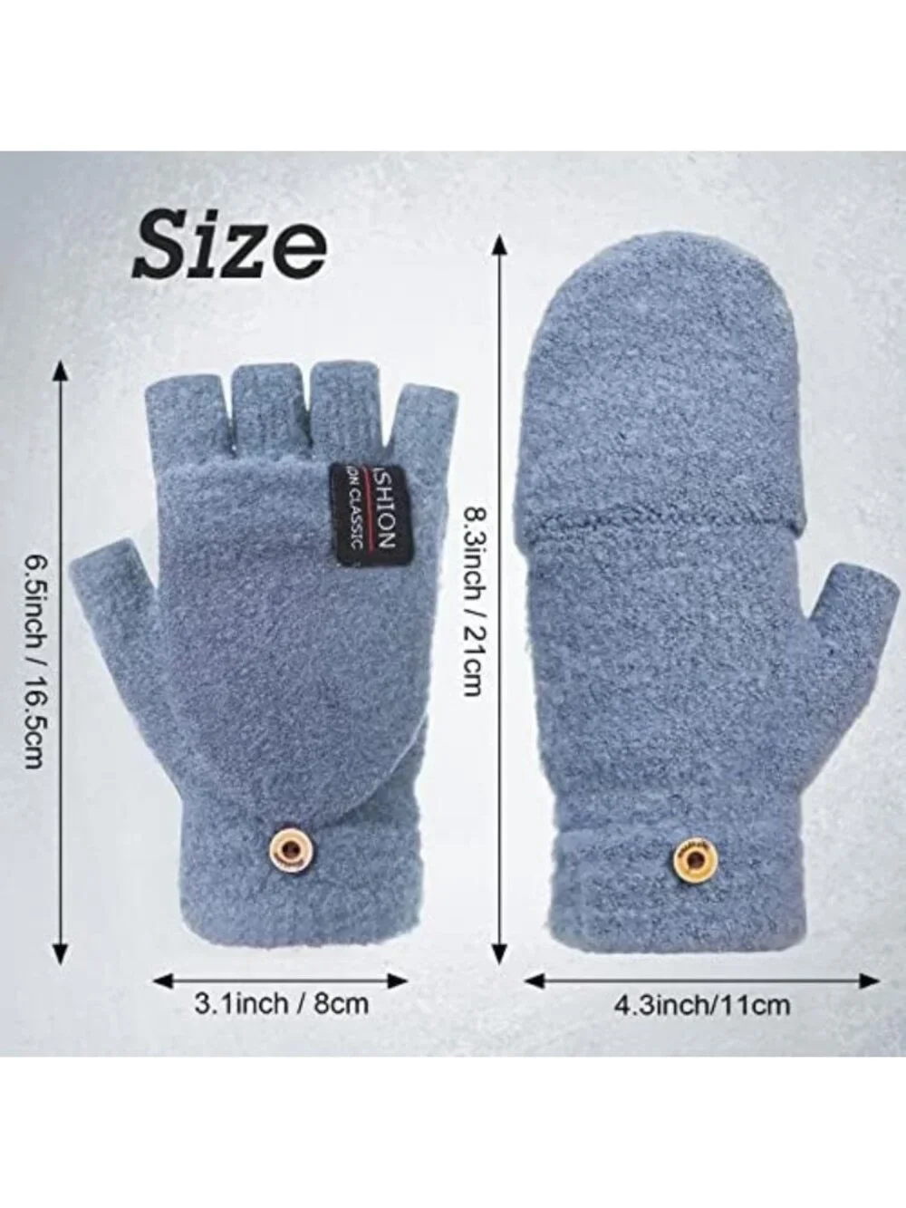 Cozy Fingerless Gloves for Women - Warm Convertible Knitted Mittens for Winter